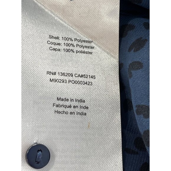 Motherhood Maternity Popover Shirt Size Large Printed Ruffle Long Sleeve Office - Picture 5 of 6